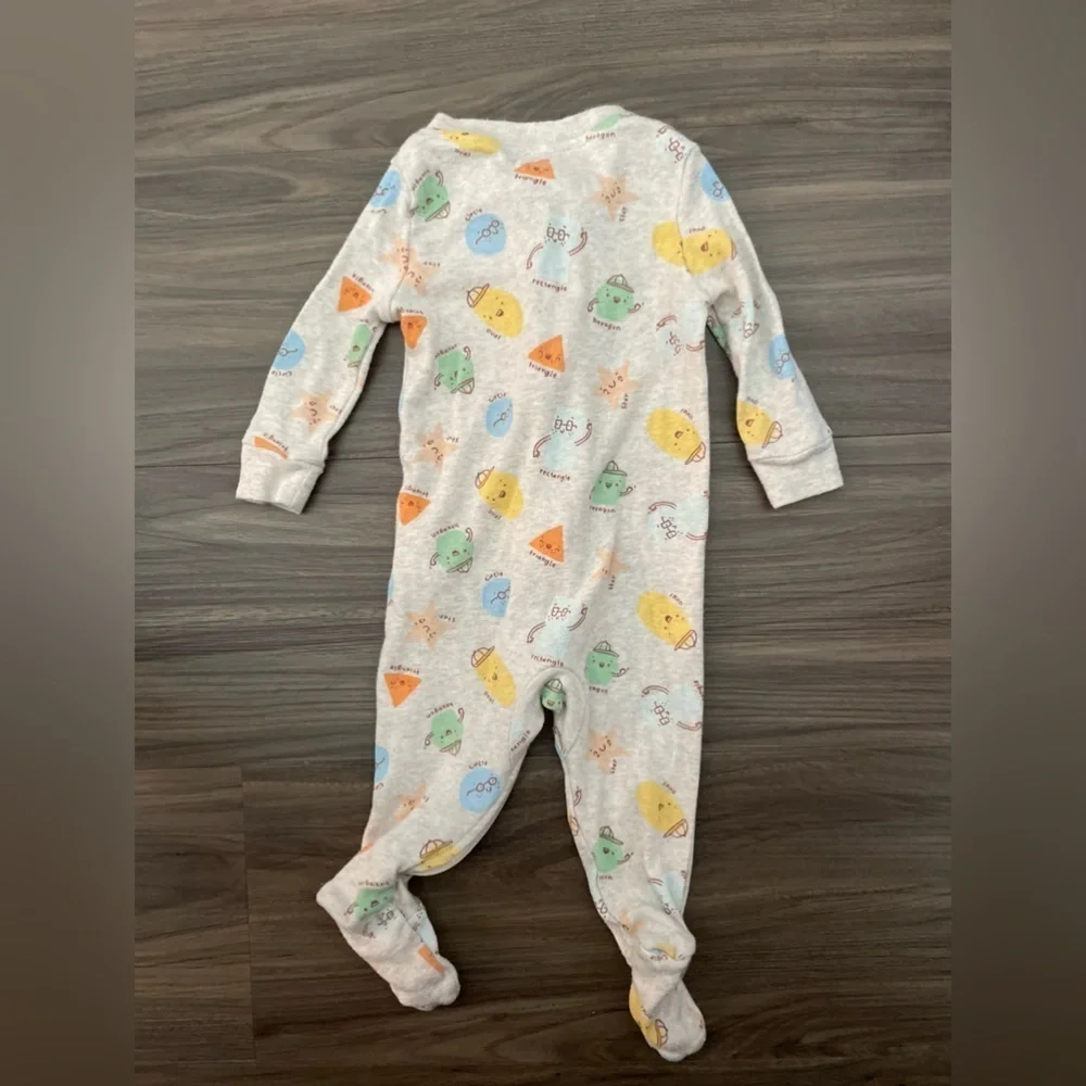 Dip Kids One Piece Footies - Yellow, Blue, Green Shapes Pattern size 3-6M